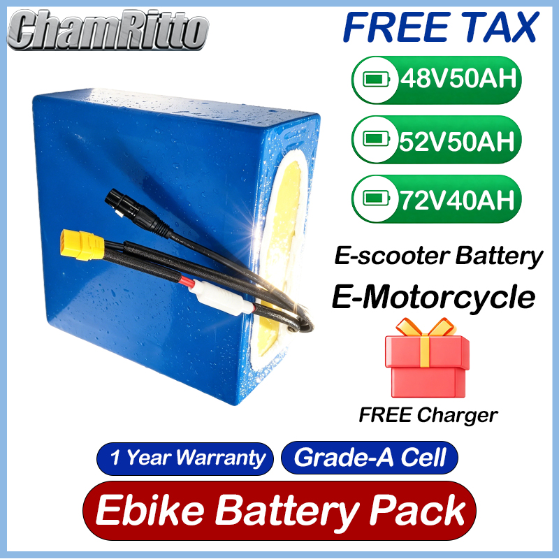 Batteria al litio 21700 1500W  - 72V 50Ah 21700 Lithium Battery recensione e prezzo